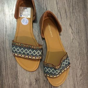 NWT sandals beaded detail slip-ons